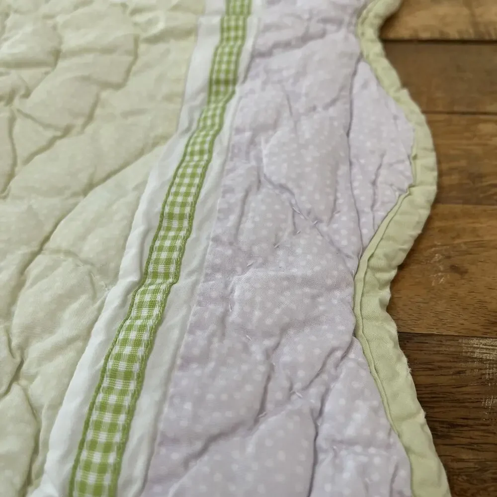 Pottery Barn Kids Quilted Pillow Sham Standard Floral Patchwork Tie Back